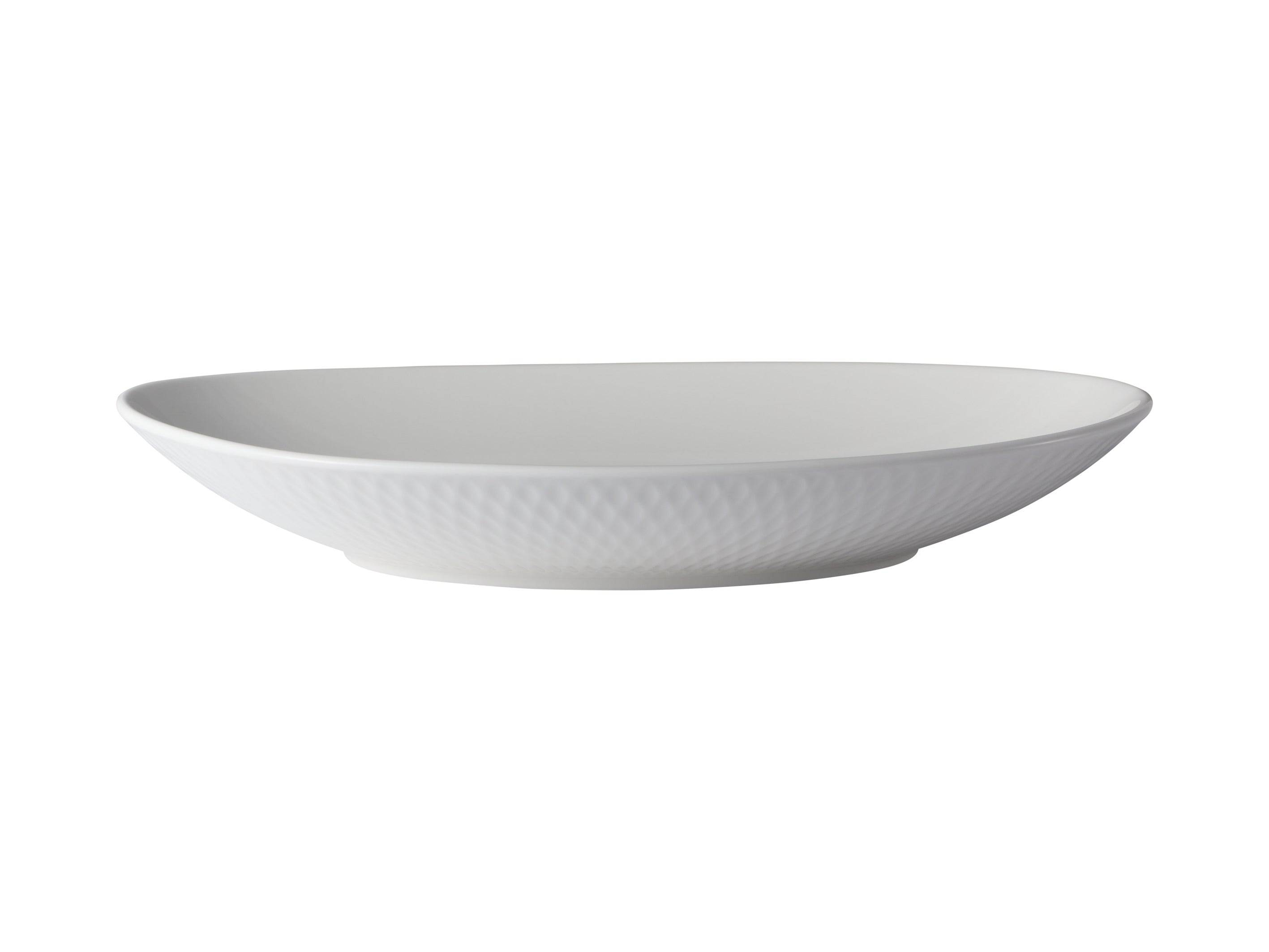 MW White Basics Diamonds Oval Bowl 30x21cm