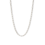 Dainty Paperclip Necklace Silver