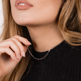 Dainty Paperclip Necklace Silver
