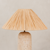 Donga Table Lamp with Raffia Shade – Natural