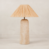 Donga Table Lamp with Raffia Shade – Natural