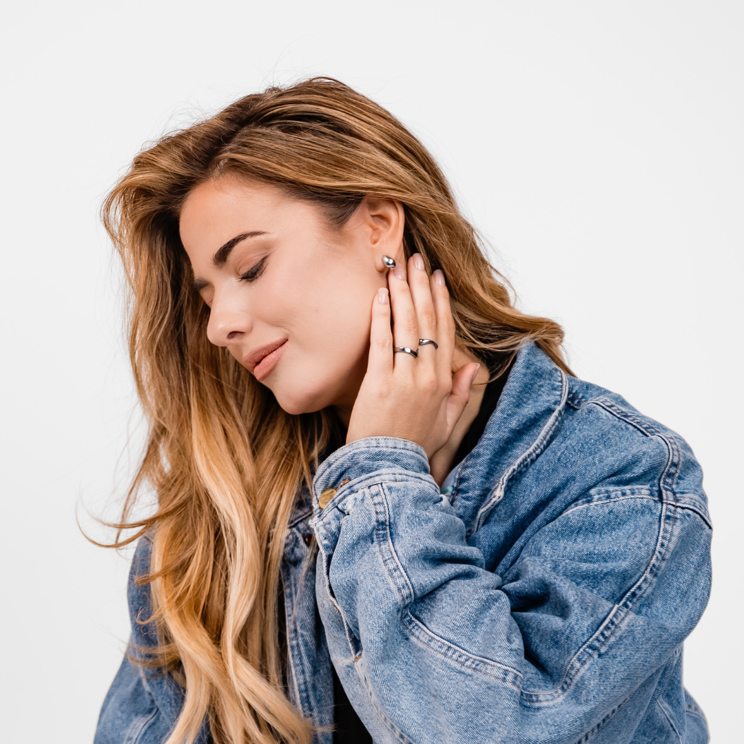 Mini Drop Studs Silver