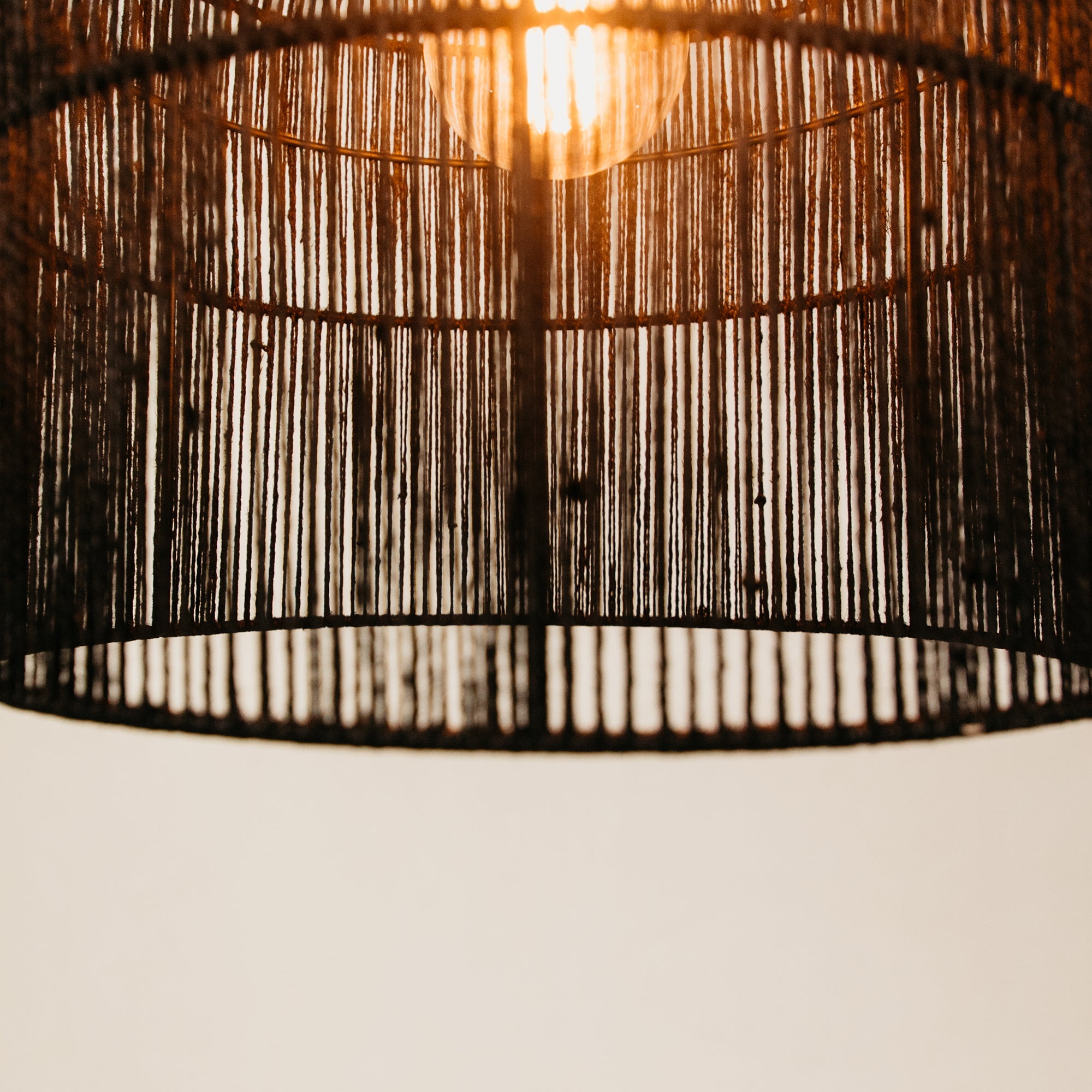 Dune Jute Pendant – Black