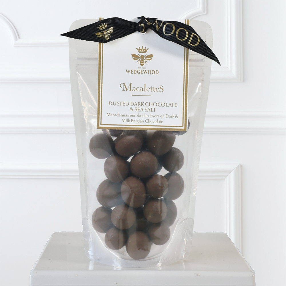 Dusted Dark Belgian Chocolate Enrobed Macadamia Macalettes