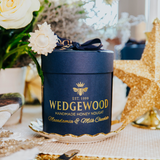 Milk Chocolate & Macadamia Navy Small Hat Box (Next Day Delivery Product)