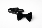 Black Velvet Bow Tie Set | Large
