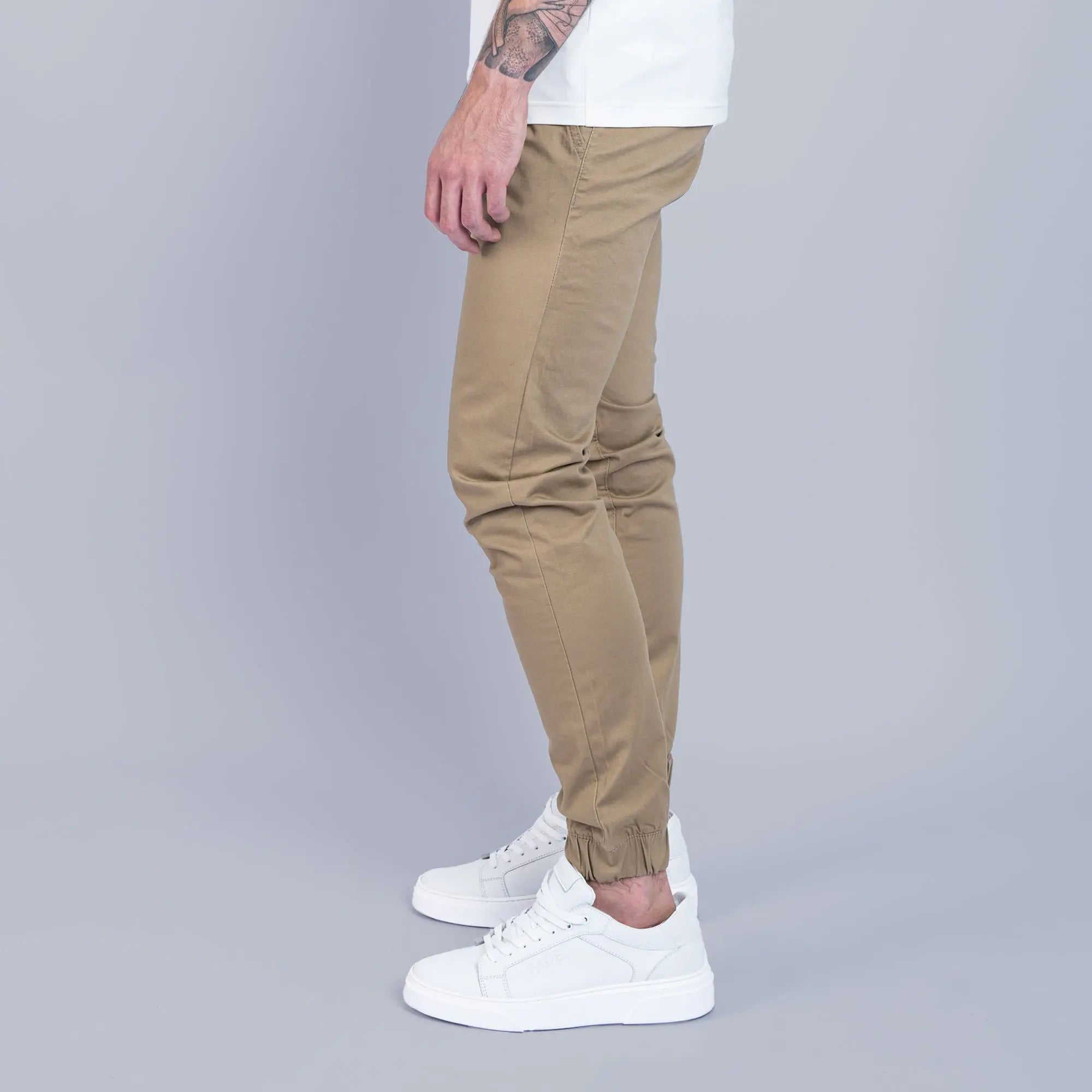 Essential Cuffed Jogger Stone