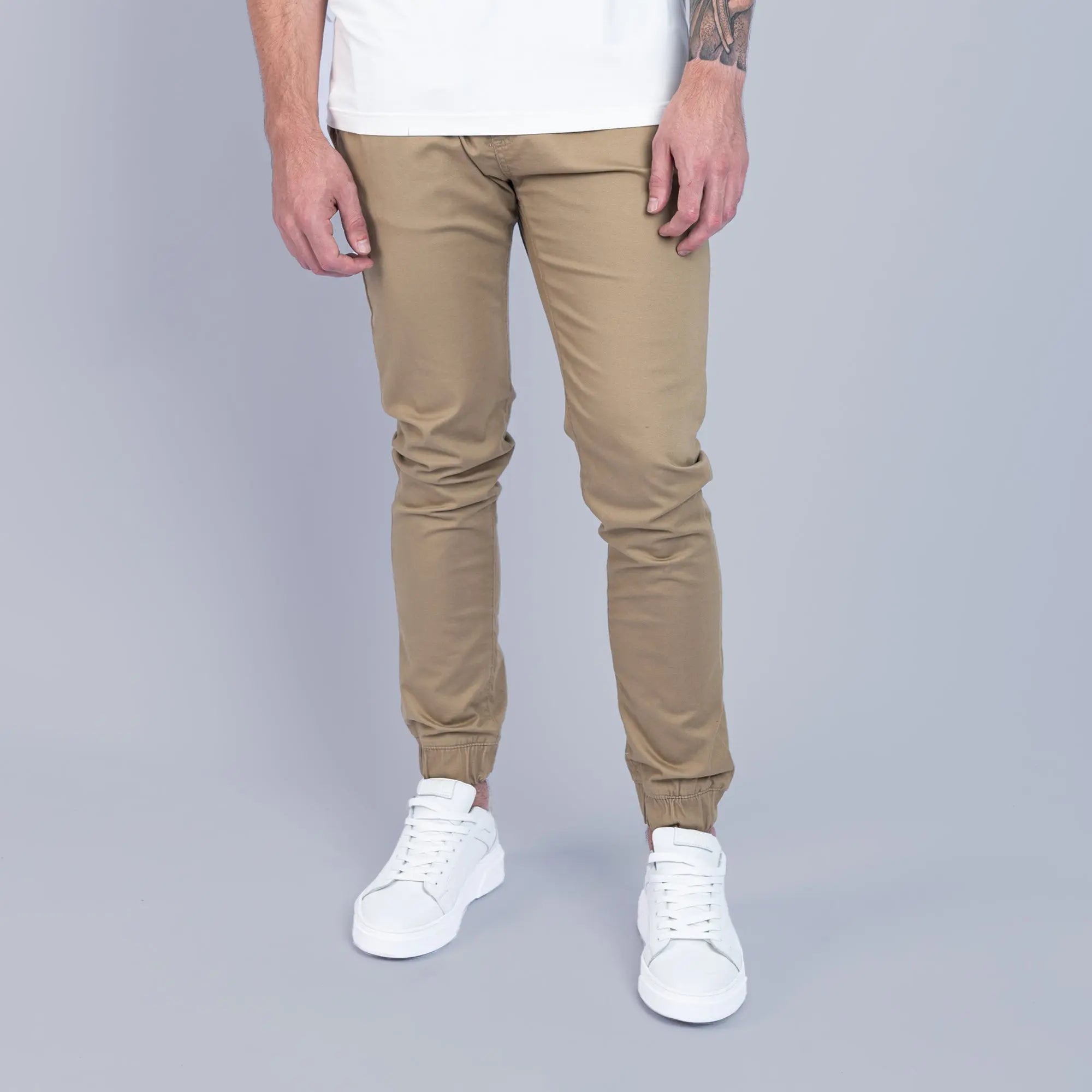 Essential Cuffed Jogger Stone