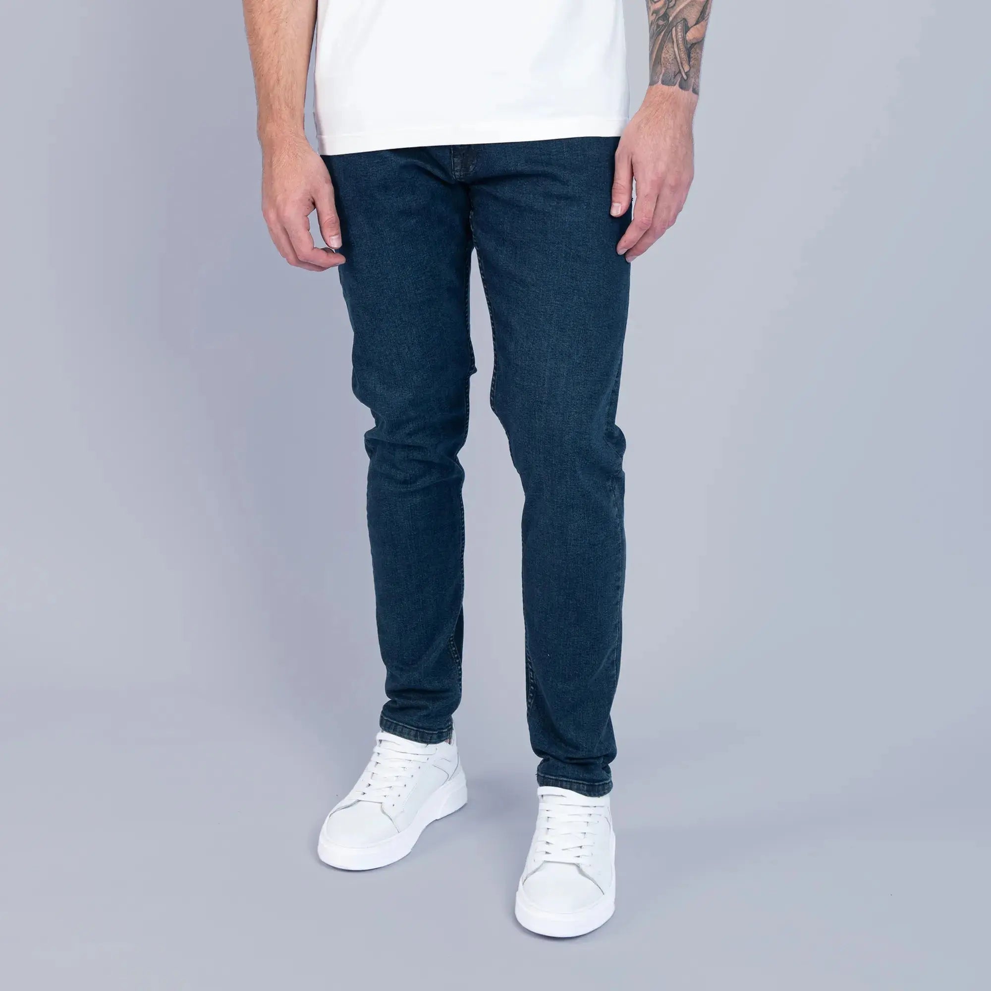 Essential Dark Wash Slim Tapered Jeans