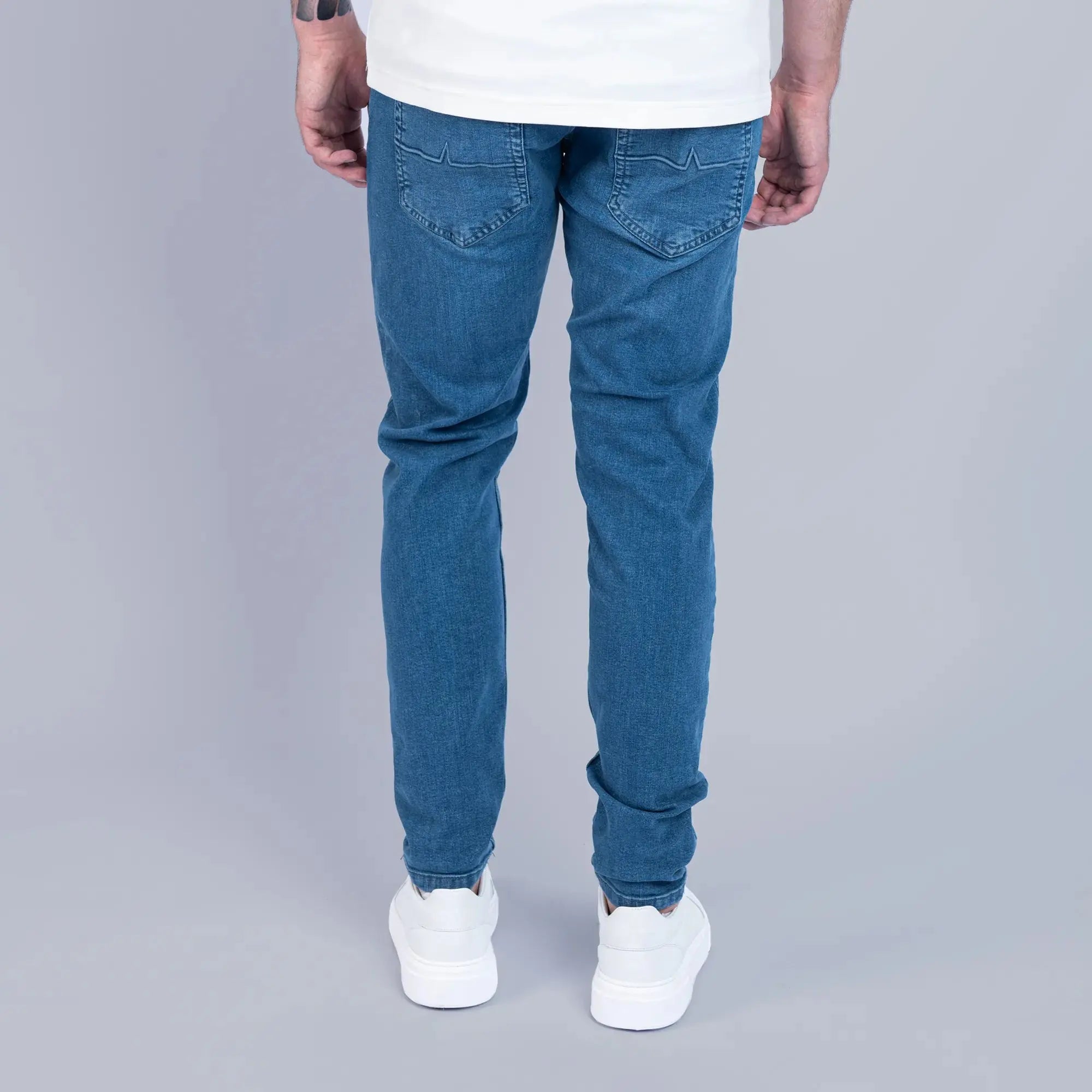 Essential Mid Wash Slim Tapered Jeans