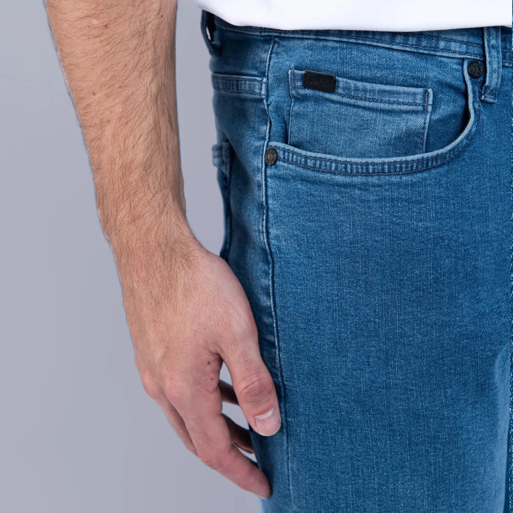 Essential Mid Wash Slim Tapered Jeans