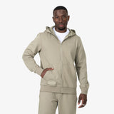 Essential Zip Hooded Sweatshirt Taupe