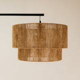 Pinda Arch Lamp with Two-Tier Jute Shade