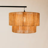 Pinda Arch Lamp with Two-Tier Jute Shade