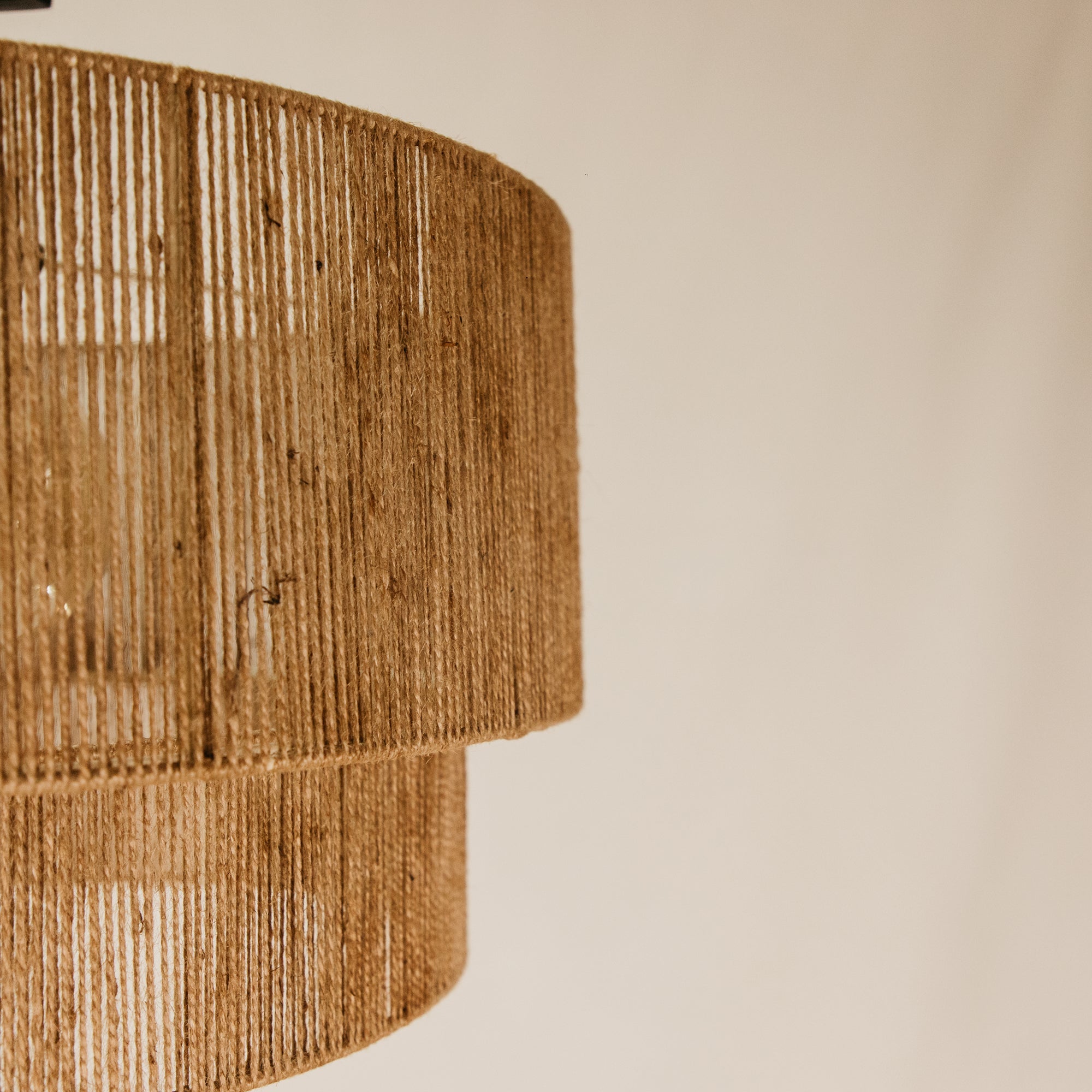 Pinda Arch Lamp with Two-Tier Jute Shade