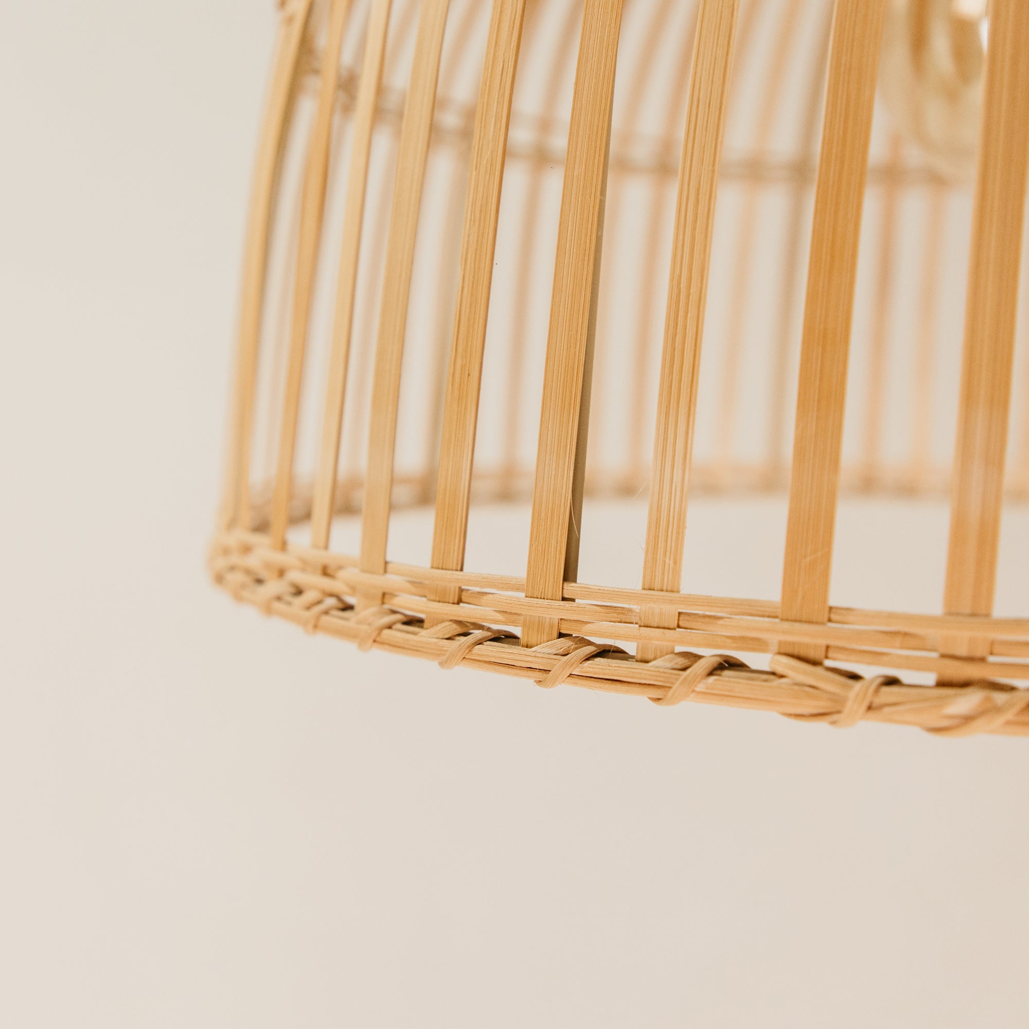 Soloman Arch Lamp with Cane Shade – Natural