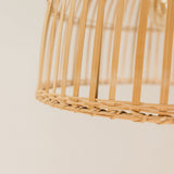 Soloman Arch Lamp with Cane Shade – Natural