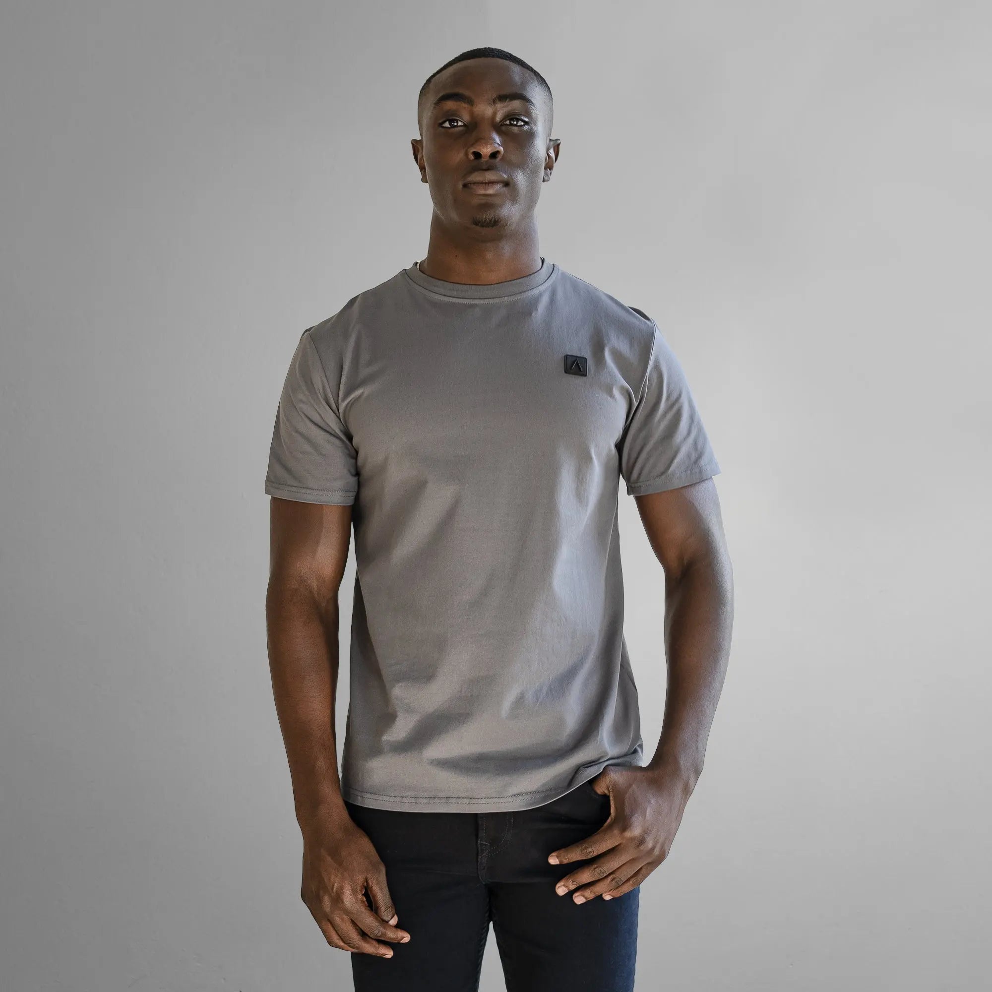 Iconic Badge Slim Fit T-Shirt Grey