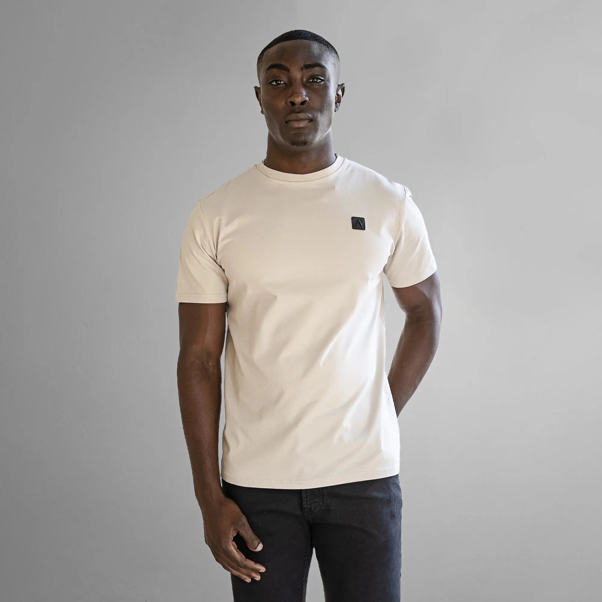 Iconic Badge Slim Fit T-Shirt Stone