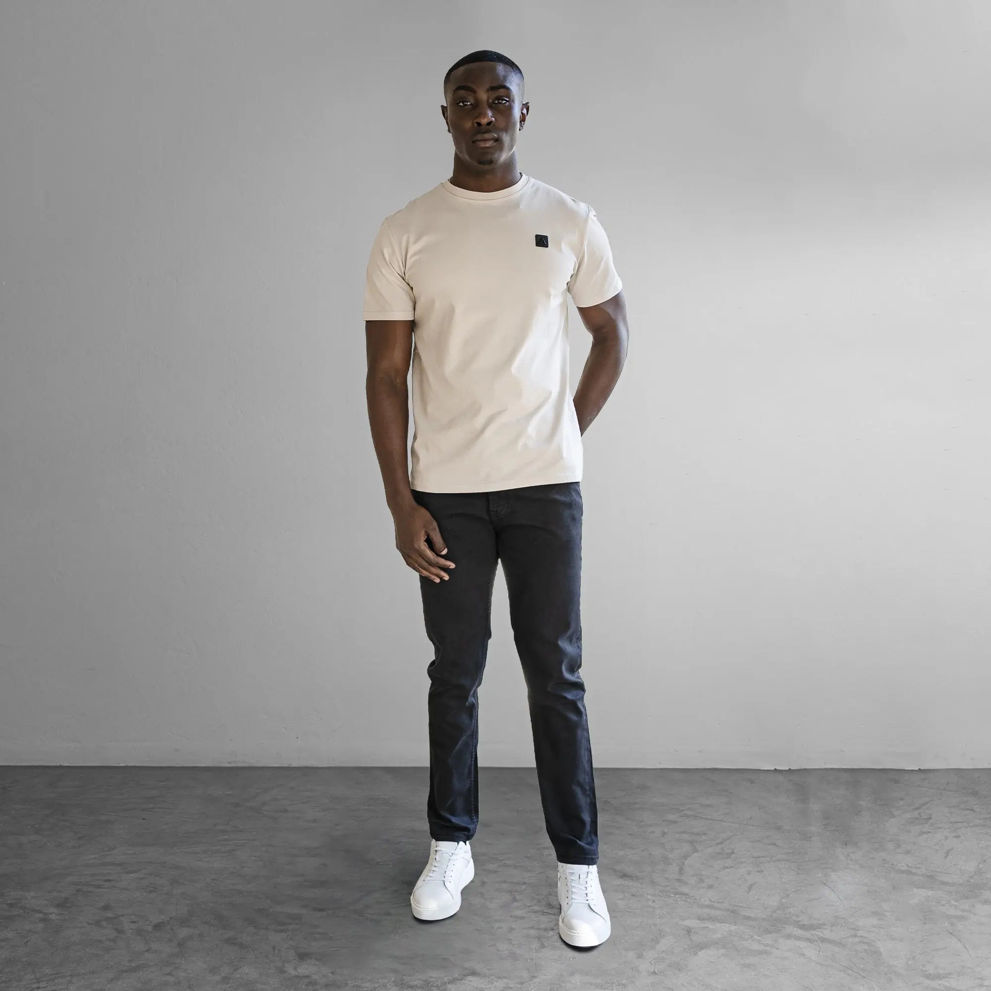 Iconic Badge Slim Fit T-Shirt Stone
