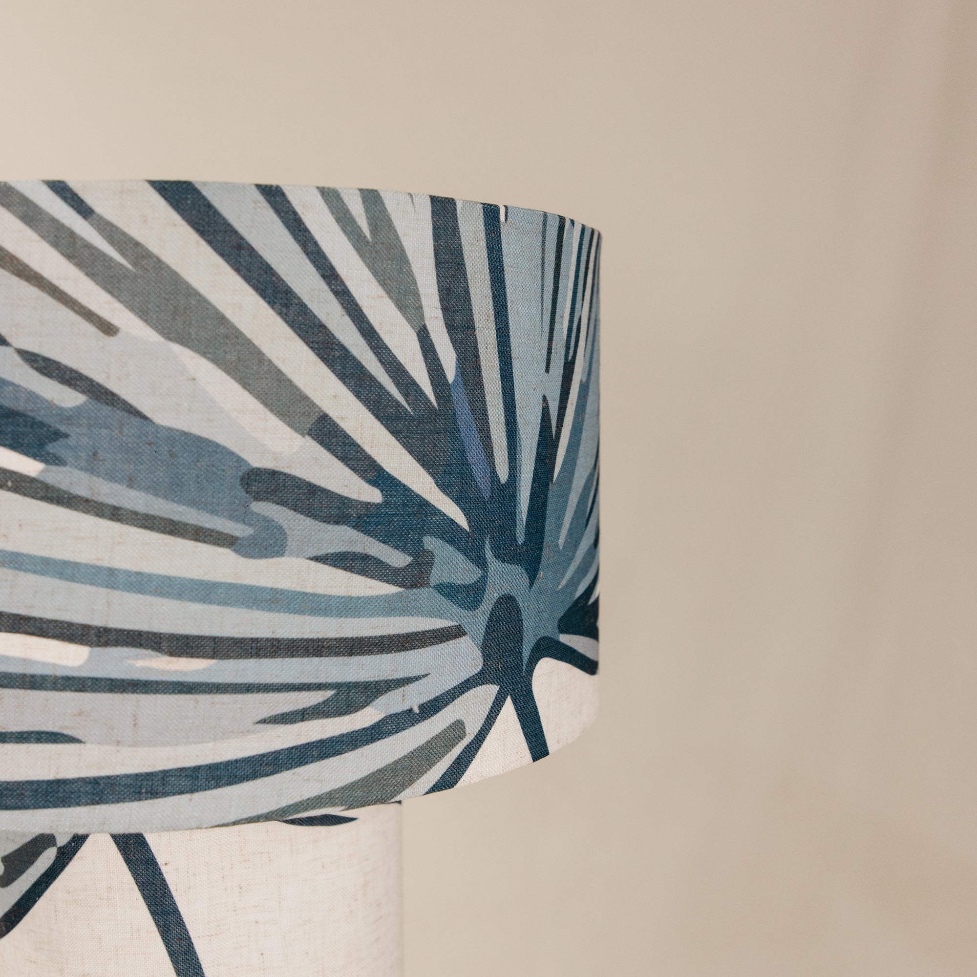 Fan Palm Barrel Floor Lamp