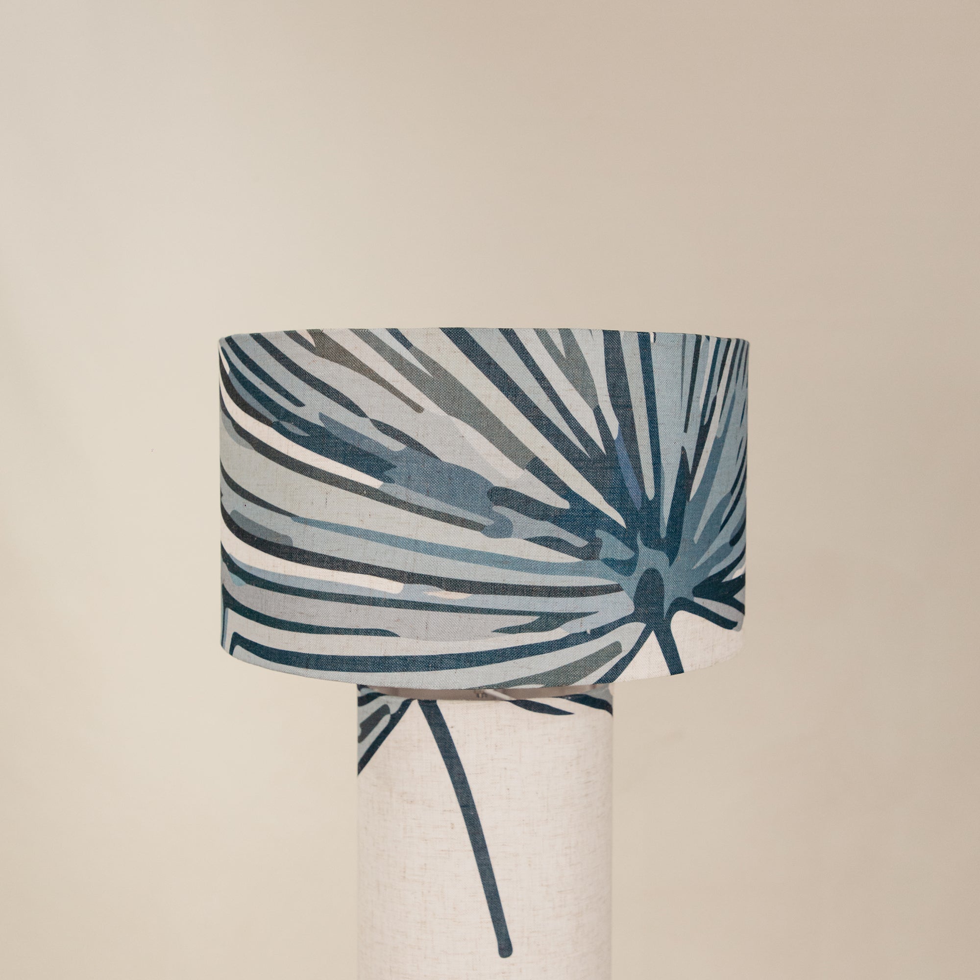 Fan Palm Barrel Floor Lamp
