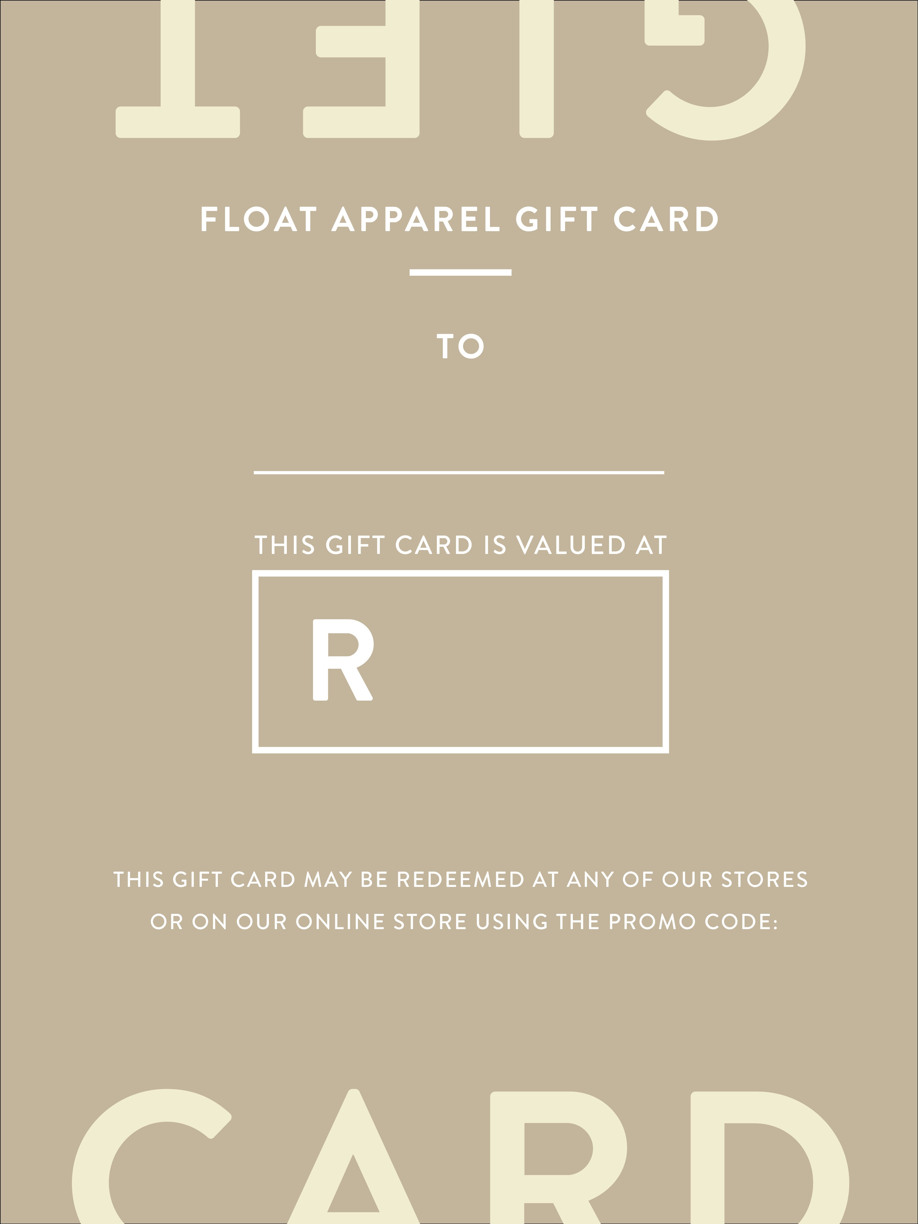 Float Apparel Gift Card