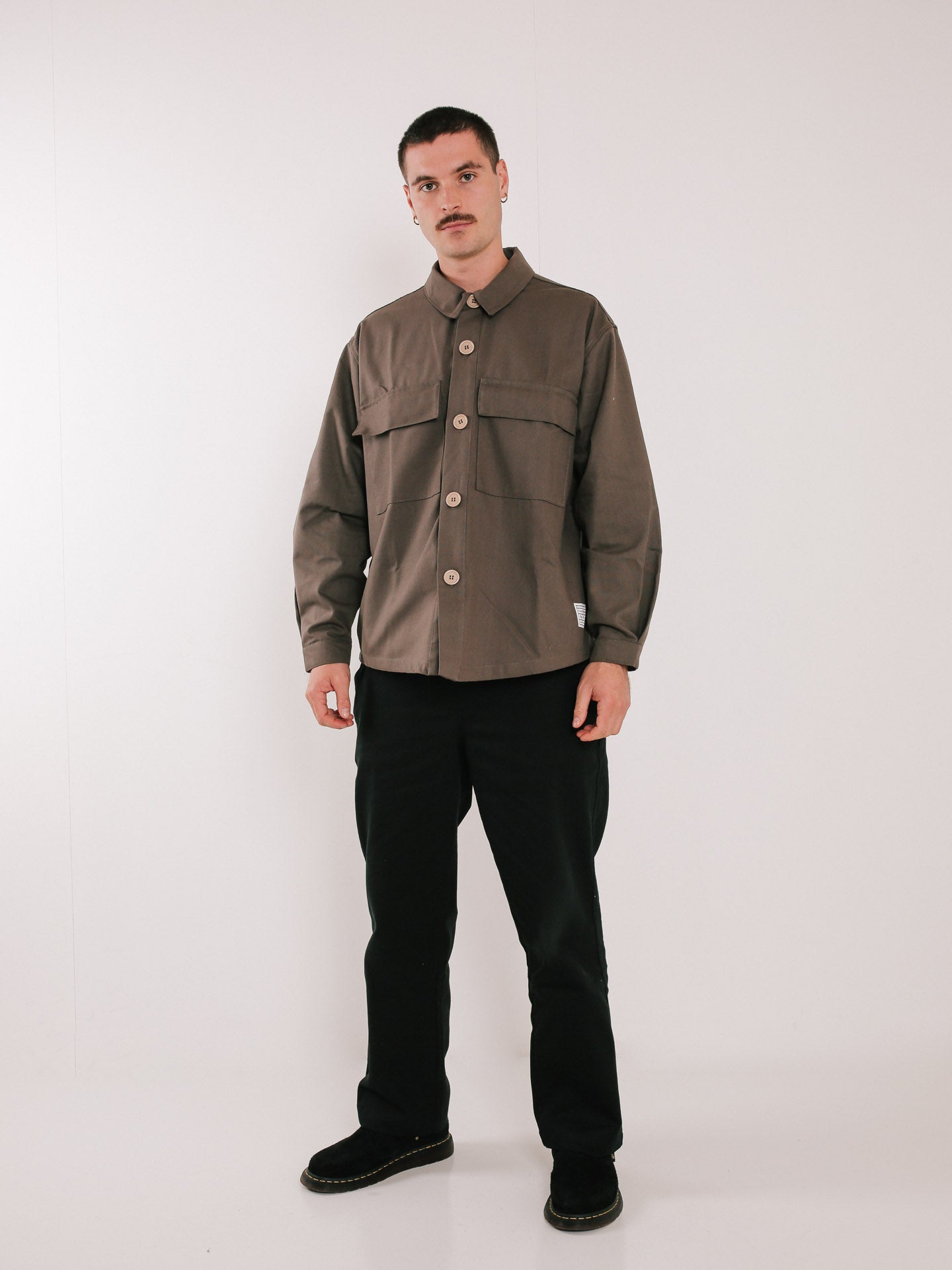 Canvas Overshirt Brown