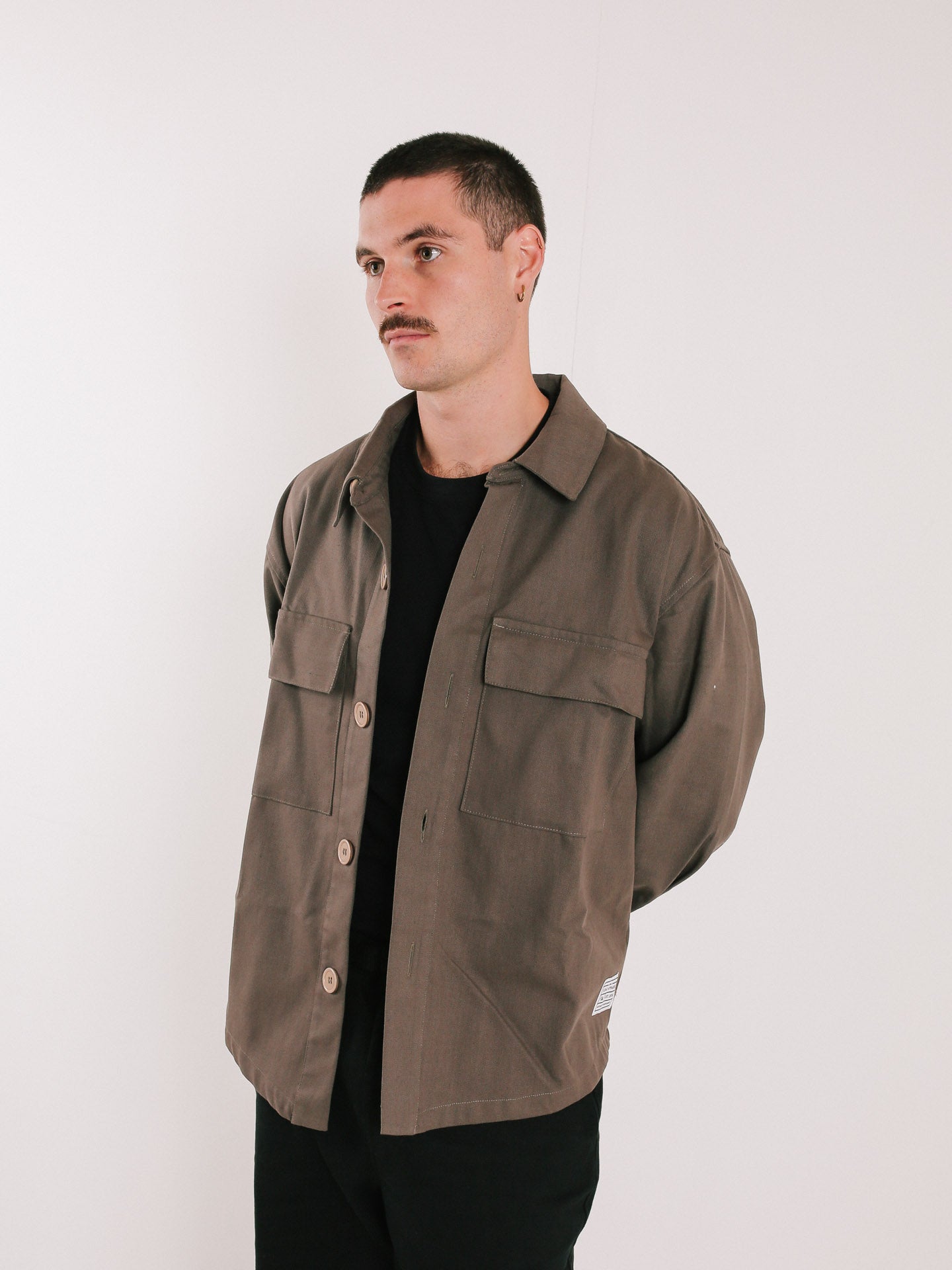 Canvas Overshirt Brown