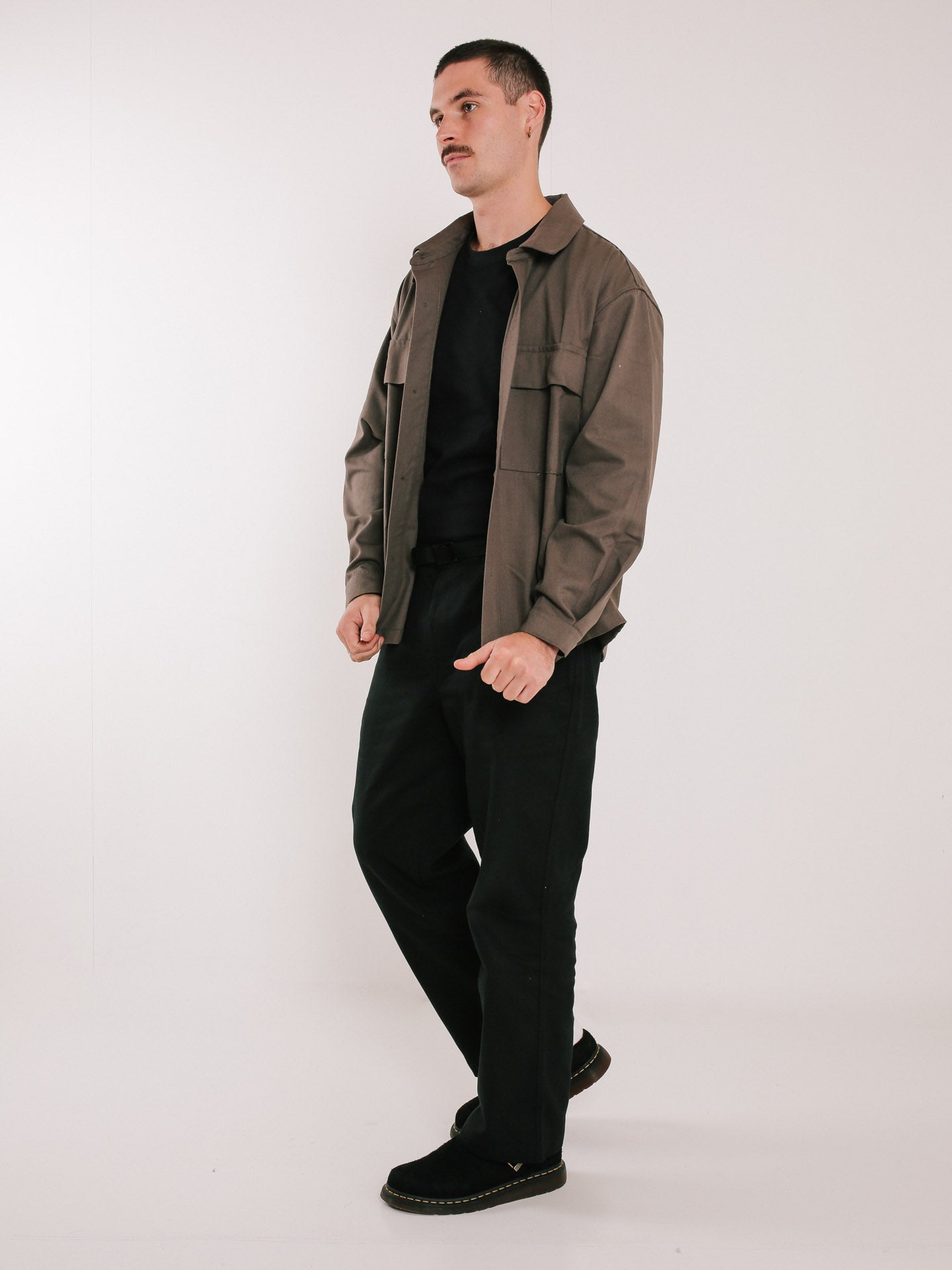 Canvas Overshirt Brown