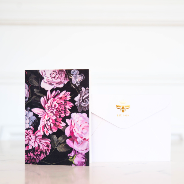 Floral A6 Greeting Card - Piggly