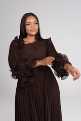 Chiffon Brown Whisper dress