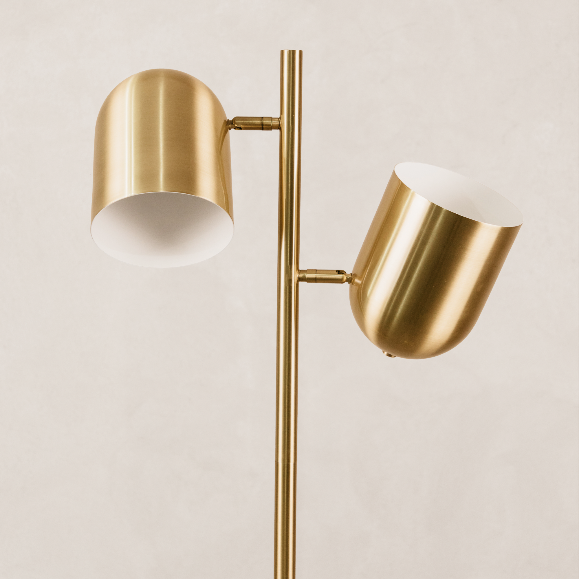 Gemini Brass Floor Lamp