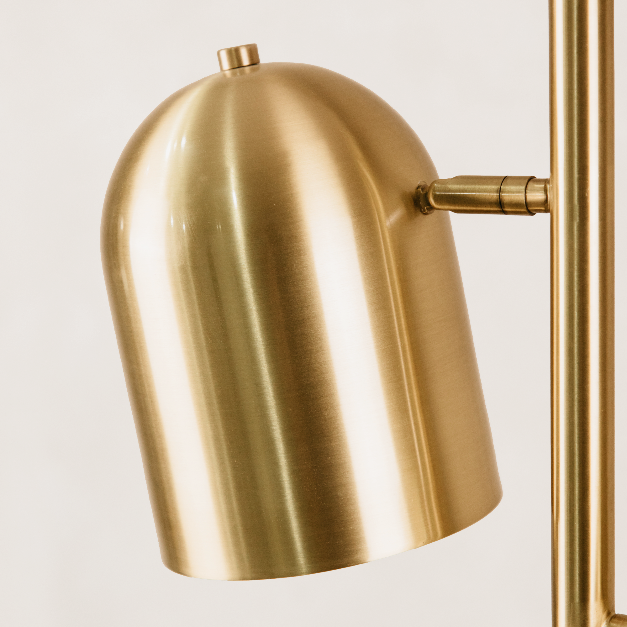Gemini Brass Floor Lamp