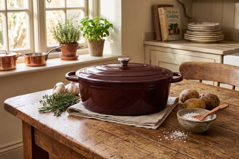 40cm Oval Cast Iron Pot (Available in All Colours) - Image 9