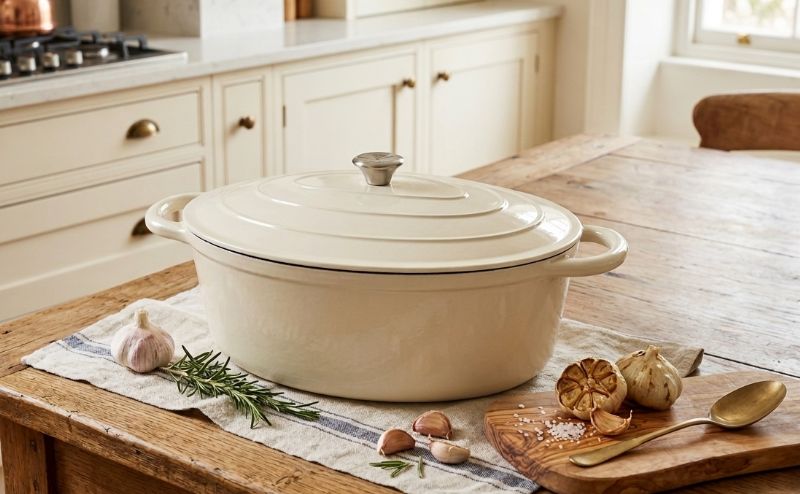 40cm Oval Cast Iron Pot (Available in All Colours) - Image 2