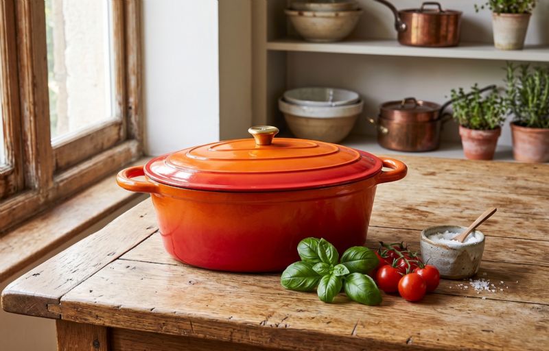 40cm Oval Cast Iron Pot (Available in All Colours) - Image 5