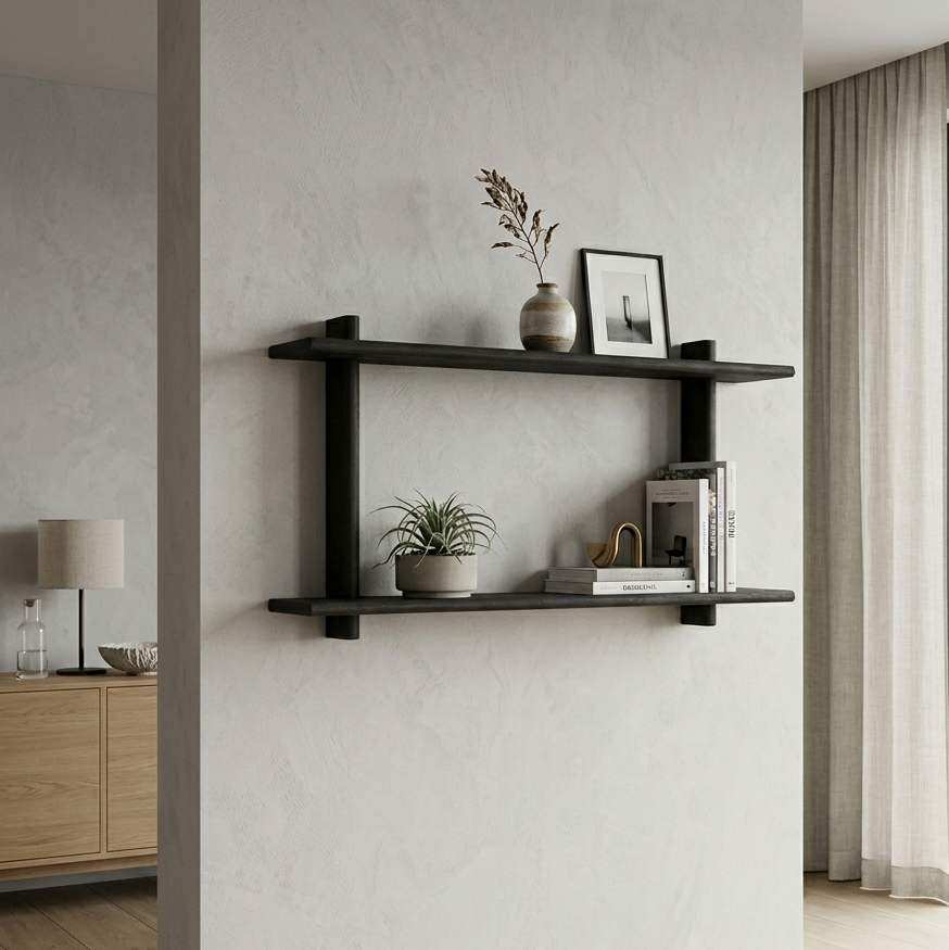 The Finn Duo Shelf - Ebony