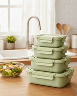 8pc Glass Storage Container - Green - Image 1