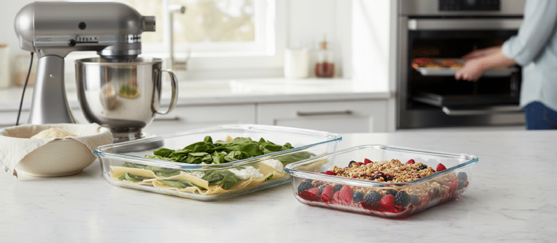 2pc Glass Rectangle Baking Dish - Image 1