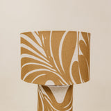 Gilded Leaf Barrel Table Lamp