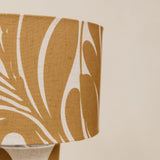 Gilded Leaf Barrel Table Lamp