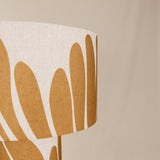 Gilded Leaf Barrel Floor Lamp