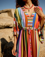 Kimbo Dress - Kaleidoscope Stripe
