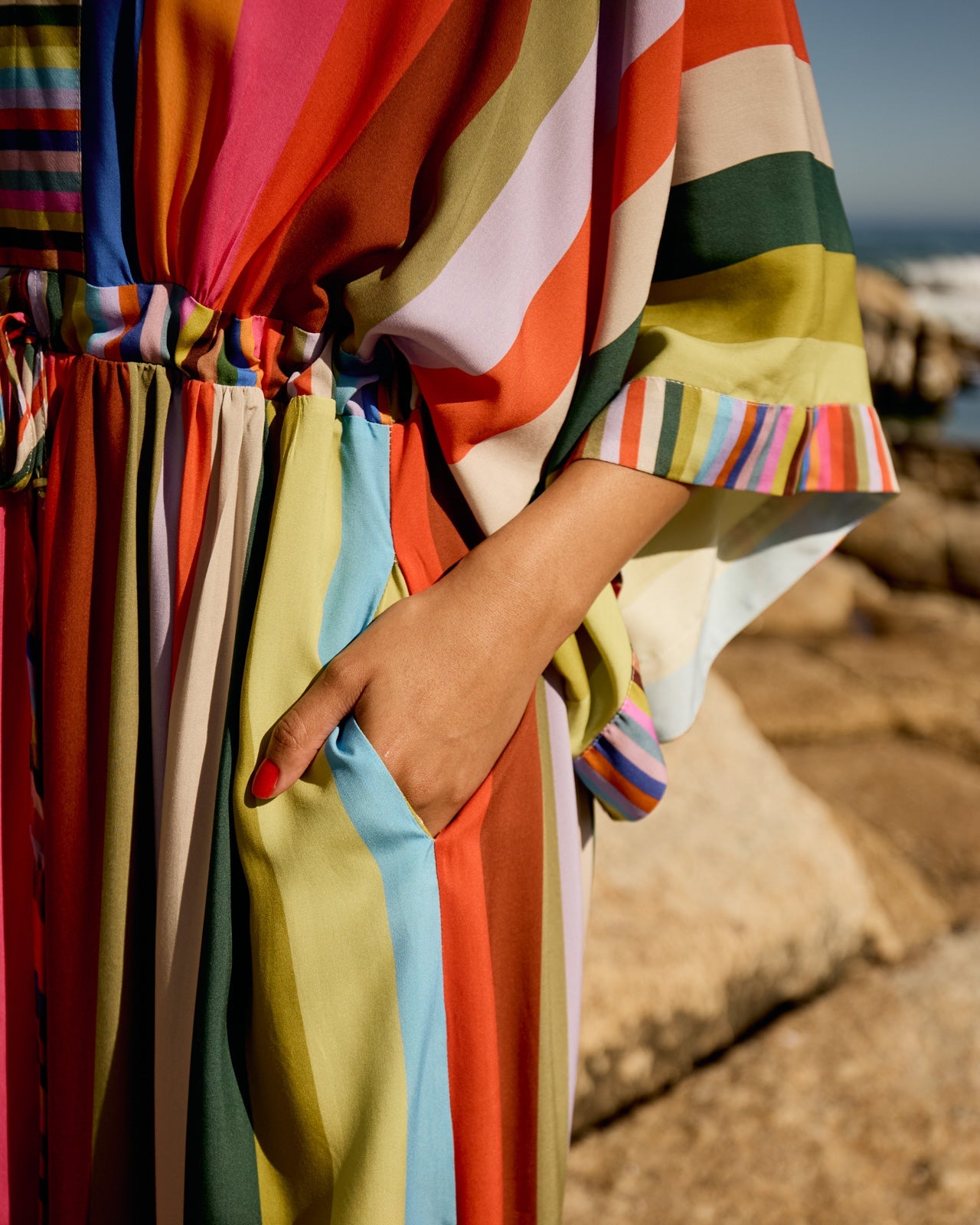 Kimbo Dress - Kaleidoscope Stripe