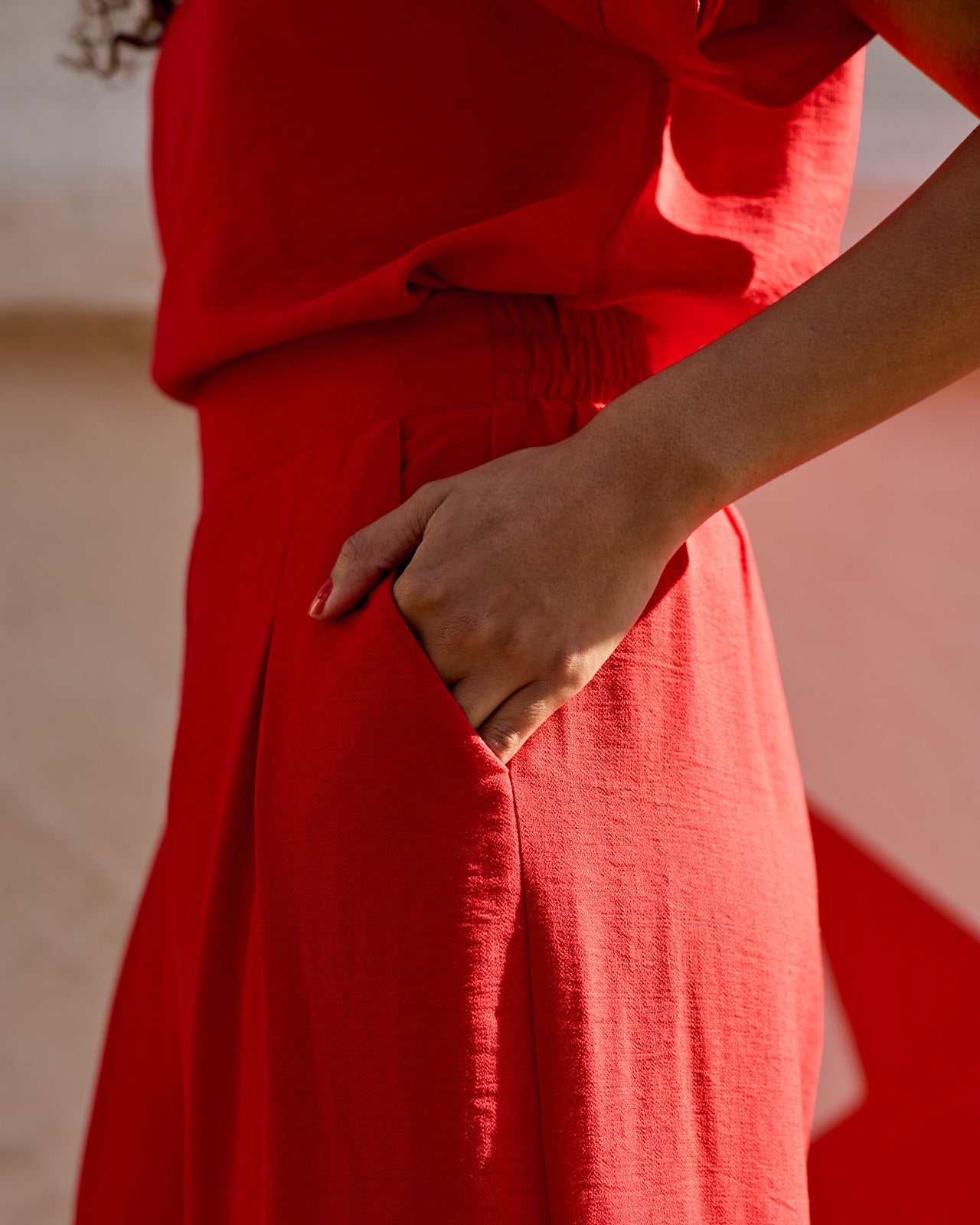 Peacock Pants - Red