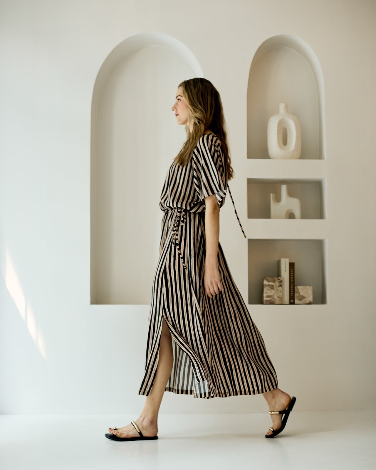 Muse Dress - Black Stripe
