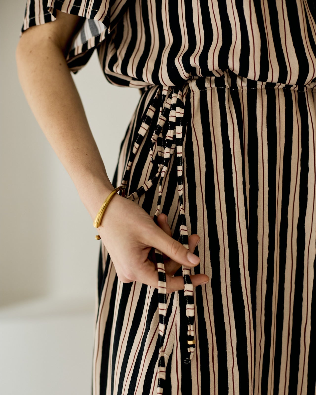 Muse Dress - Black Stripe