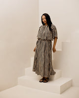 Muse Dress - Black Stripe
