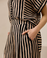 Peacock Pants - Black Stripe